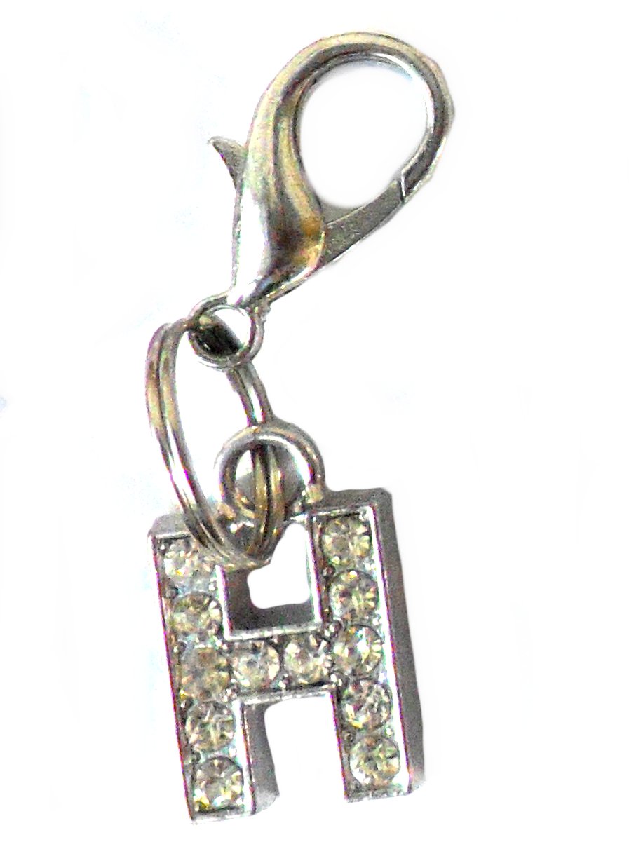 A-Z Crystal Slider Letters 10mm - Silver