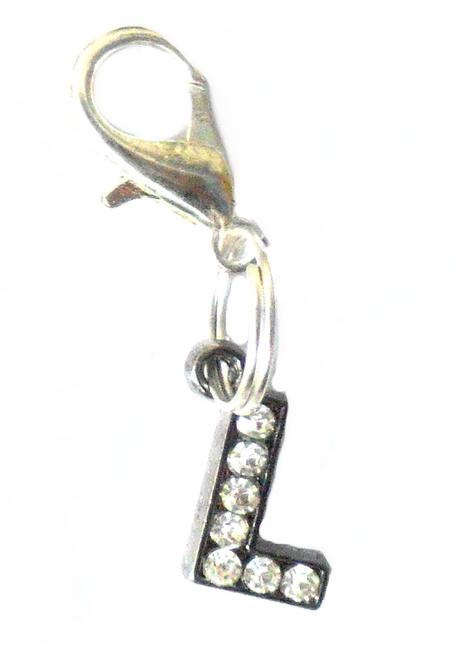 A-Z Crystal Slider Letters 10mm - Silver