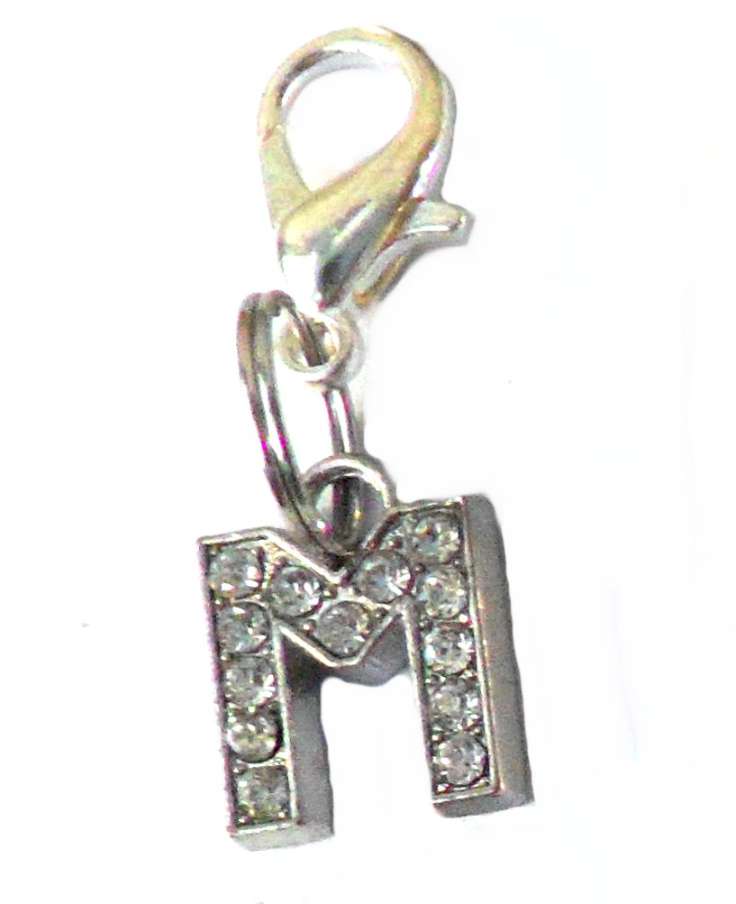 A-Z Crystal Slider Letters 10mm - Silver