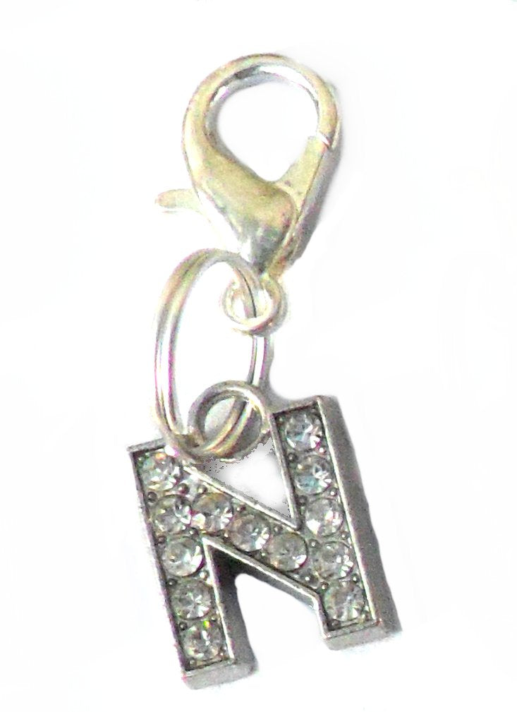 A-Z Crystal Slider Letters 10mm - Silver