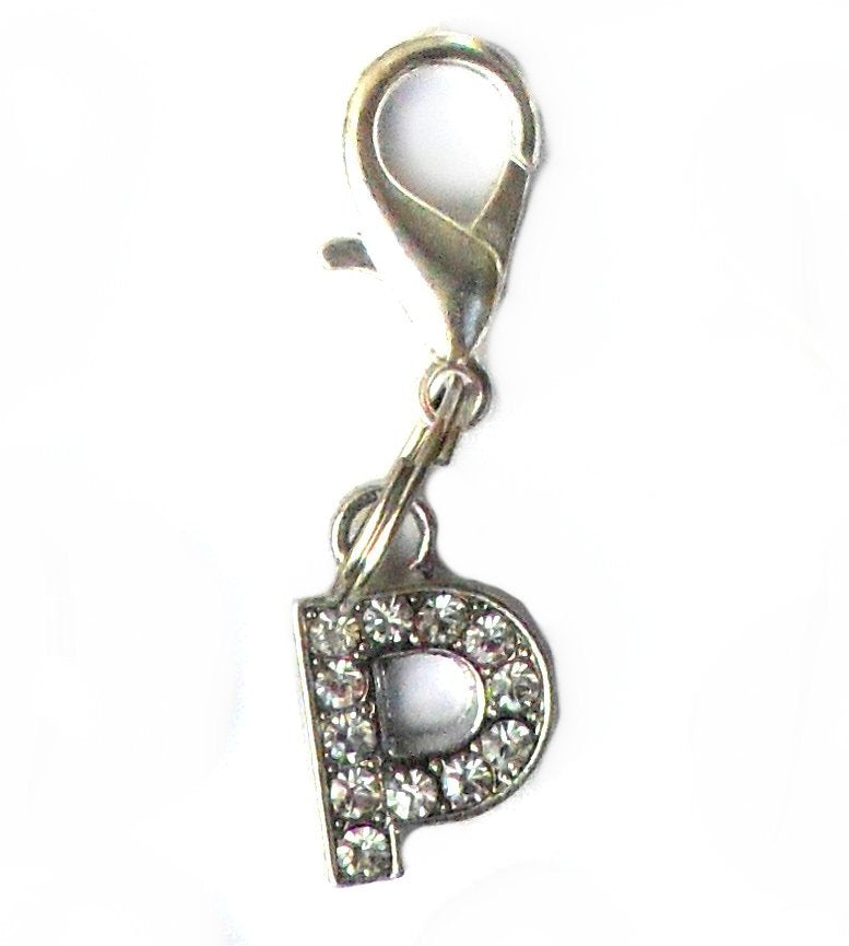 A-Z Crystal Slider Letters 10mm - Silver