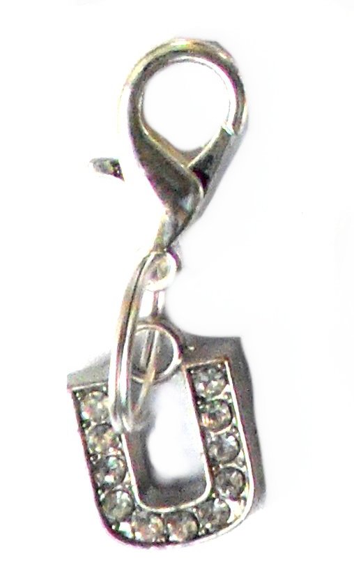 A-Z Crystal Slider Letters 10mm - Silver