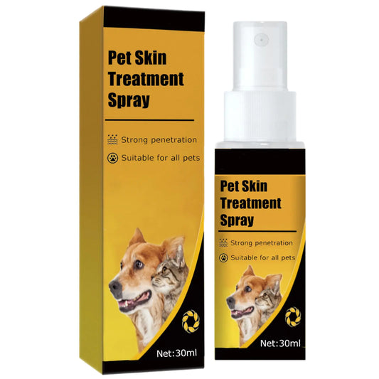 Pet Skin Sprays for Dogs & Cats Pet Skin Treatment Spray Nature Soothing Spray for Clean and Soft Skin Pet Skin Care Spray for All Animals 30ML