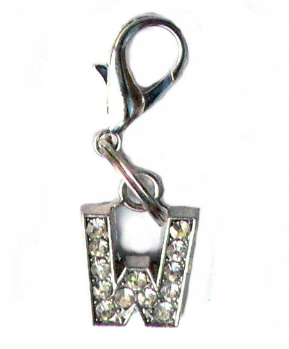 A-Z Crystal Slider Letters 10mm - Silver