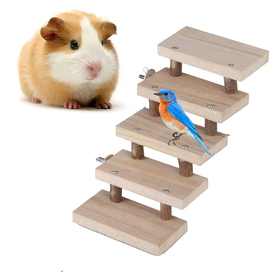 5 Layers Wood Small Animal LadderPets Chewing Toys
